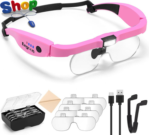 Magnifying glass with light - glass,