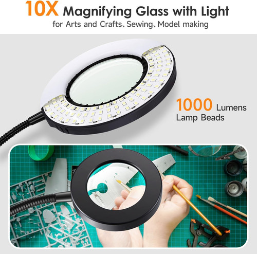 Magnifying glass with - glass, light