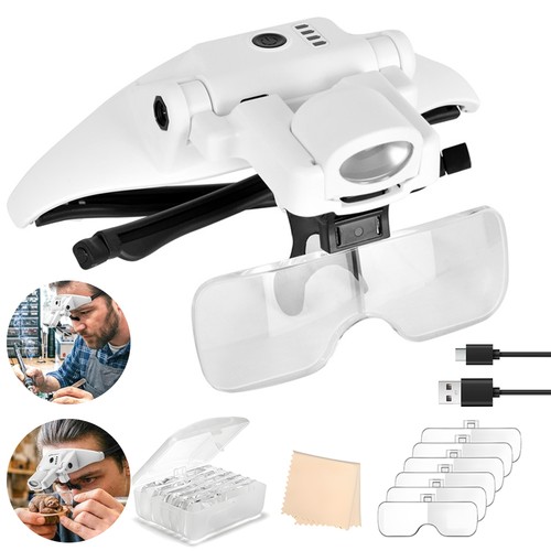 Illuminated headband magnifier - illuminated,