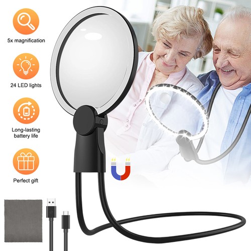 Hands free magnifying glass - 5x,