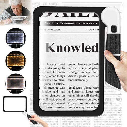 Large led magnifying glass - 5x,