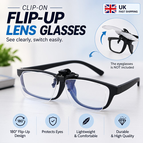 Clip flip magnifying - on,