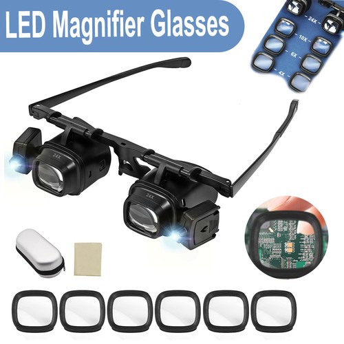 Head mounted led magnifying - led,