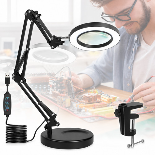 Desktop magnifying glass with - glass,