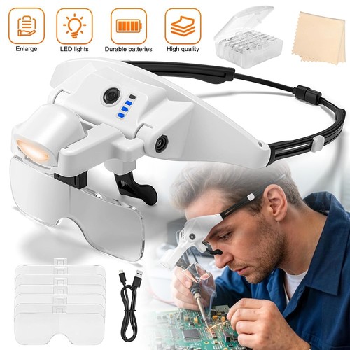 Hands free headband magnifier - hands,