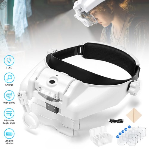Led jewelers head headband - led,