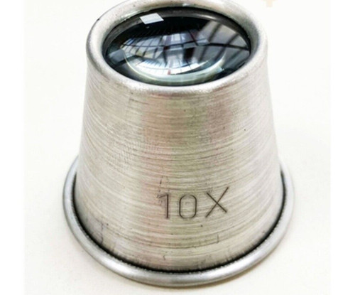 Aluminium magnifying eye glass - aluminium,